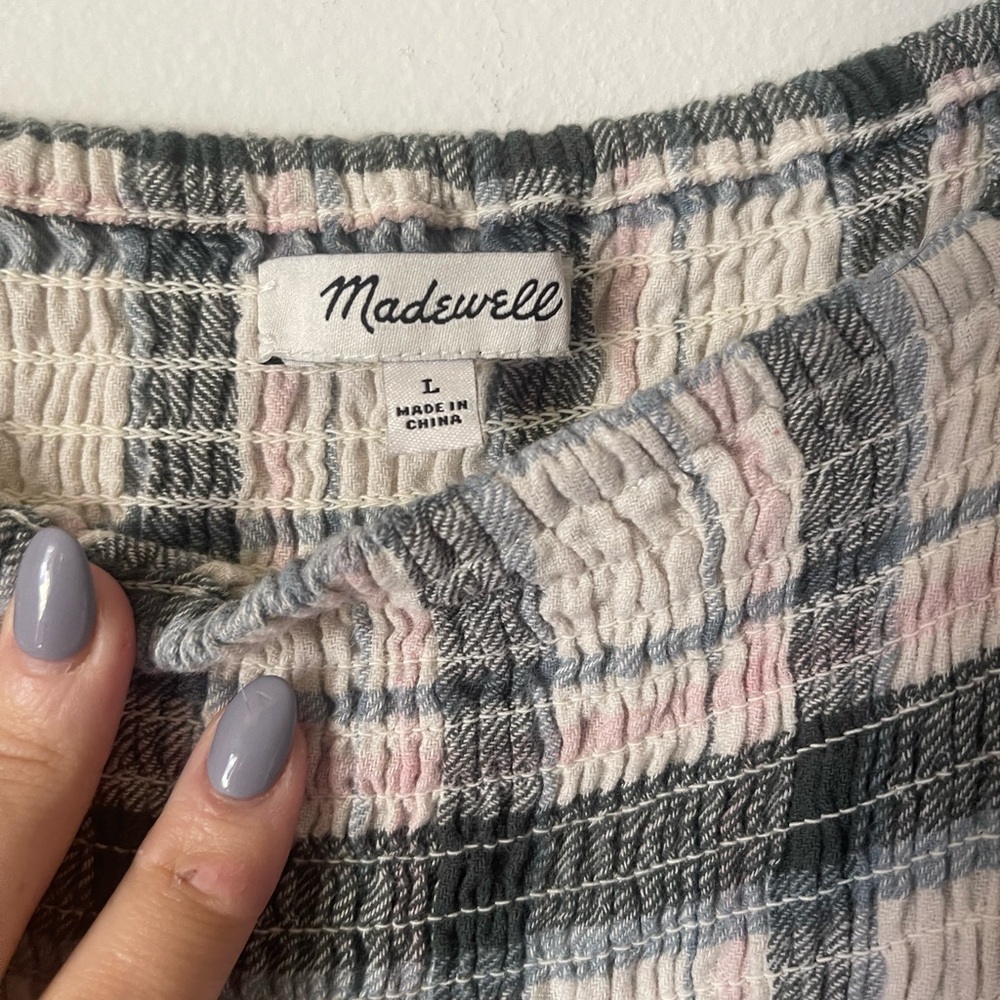 Madewell puff sleeve dress— Size Large